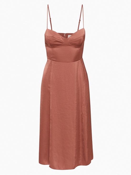 Aritzia Dresses & Skirts - Aritzia Satin Bustier Midi Dress